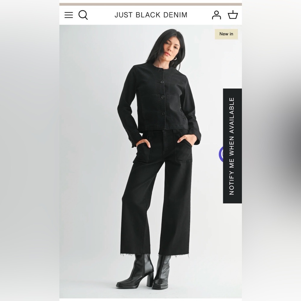 Just Black Women's Black Wide-Leg Petite Palazzo pant